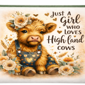 Just A Girl Who Loves Highland Cows Zipper Bag