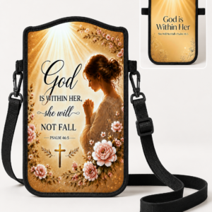 God Is Within Her Psalm 46:5 Phone Pouch