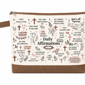 Daily Affirmations Zipper Bag with Handle