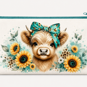 Highland Cow Zipper Bag