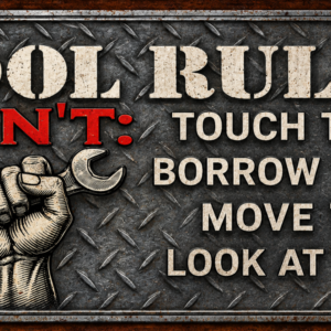 Tool Rules Workshop Sign